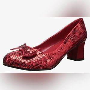 Red sparkly heels